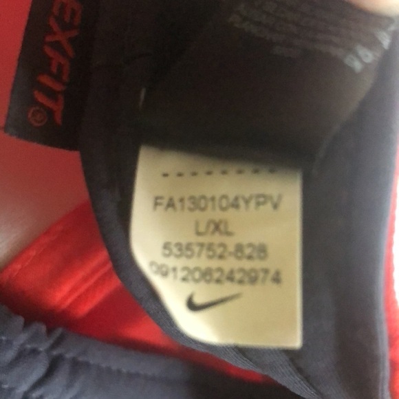 Nike Golf Hat Cap FlexFit 20XI Red & Black OS Logo Summer - Picture 6 of 6